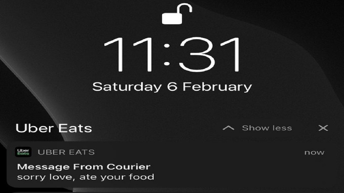 Uber Delivery Message ऑर्डर केलेले जेवण खाऊन Uber Eats च्या डिलिव्हरी बॉयने तरुणीला पाठवला ...