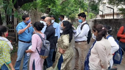 सिडको कॅनॉट प्लेसच्या पार्किंग व्यवस्थेच्या जागेची औरंगाबाद आयुक्तांकडून पाहणी; पार्किंग संदर्भात पोलिसांशी चर्चा करणार