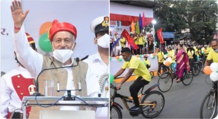 पंतप्रधान नरेंद्र मोदी यांच्या वाढदिवसानिमित्त ‘पुणे ऑन पेडल्स सायकल रॅली’चे आयोजन, राज्यपालांनी दाखवला हिरवा झेंडा