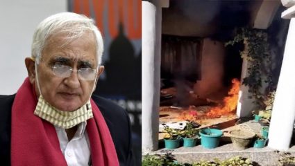 सलमान खुर्शीद यांच्या घरावर दगडफेक, जाळपोळ; खुर्शीद म्हणतात हिंदुत्व बघायचं असेल तर नैनीतालमधलं माझं जळणारं घर बघा