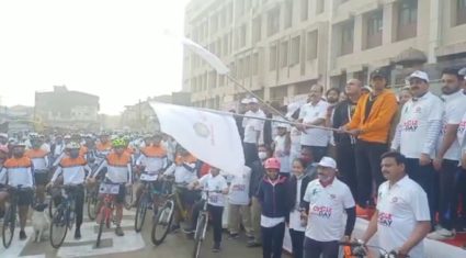 लोणावळ्यातील  सायकल रॅलीला प्रतिसाद; अभिनेते सिध्दार्थ जाधव यांच्या हस्ते उद्घाटन