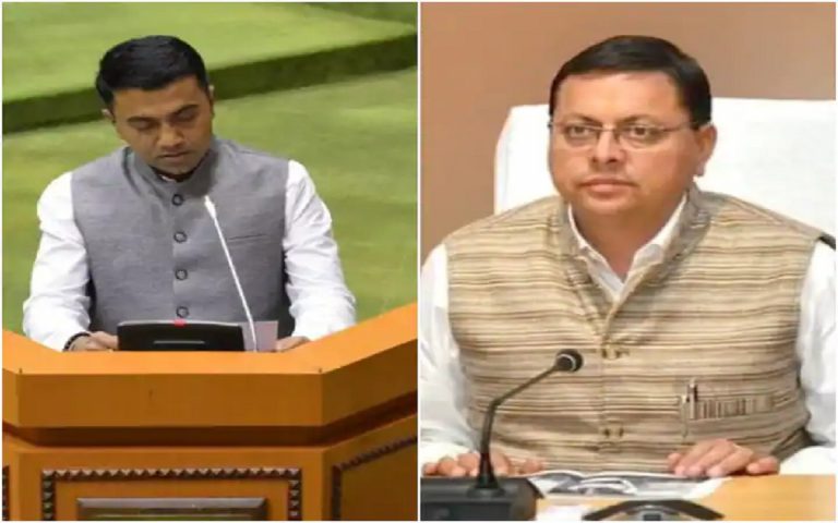 The Names Of Goa And Uttarakhand Chief Ministers Will Be Announced Today Will Pramod Sawant Be Sworn In As Chief Minister