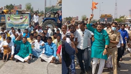 नागपूर – सोलापूर महामार्ग स्वाभिमानीने रोखला ! रविकांत तुपकर यांना पोलिसांनी केले स्थानबद्द