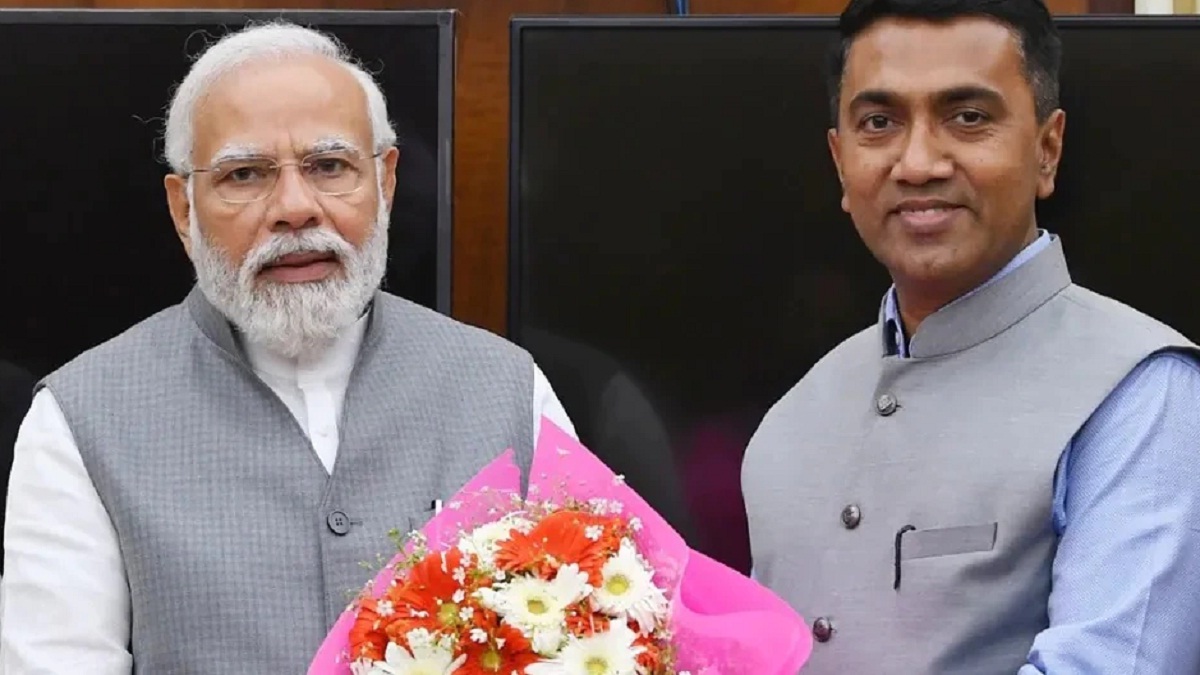 Prime Minister Narendra Modi Was Present When Pramod Sawant Was Sworn In As The Chief Minister Of Goa For The Second Time