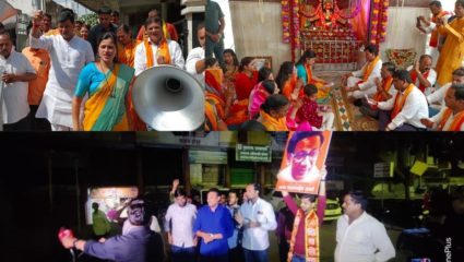 राणांच्या घरासमोर युवा सेनेने वाजविली चालीसा, आमदार रवी राणांनी मंदिरांना वाटले १०० भोंगे