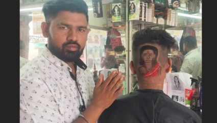 चक्क केसांमध्ये साकारले ज्ञानेश्वर माऊली; पंढरपुरातील कलाकाराची अनोखी कलाकृती