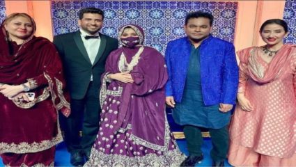 ए.आर. रहमानच्या मुलीने रिसेप्शनमध्ये परिधान केला असा ड्रेस, पहा पतीसोबतचे फोटो