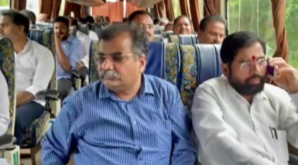 शिंदे गटाचे आमदार गोव्याहून मुंबई विमानतळावर दाखल, कडेकोट सुरक्षा यंत्रणा तैनात