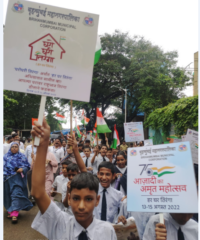घरोघरी तिरंगा अभियान अंतर्गत, मरीन ड्राईव्ह इमारतींवर विद्युत रोषणाईसाठी सामाजिक उत्तर दायित्वातून २४ लाख रुपयांचा निधी जमा