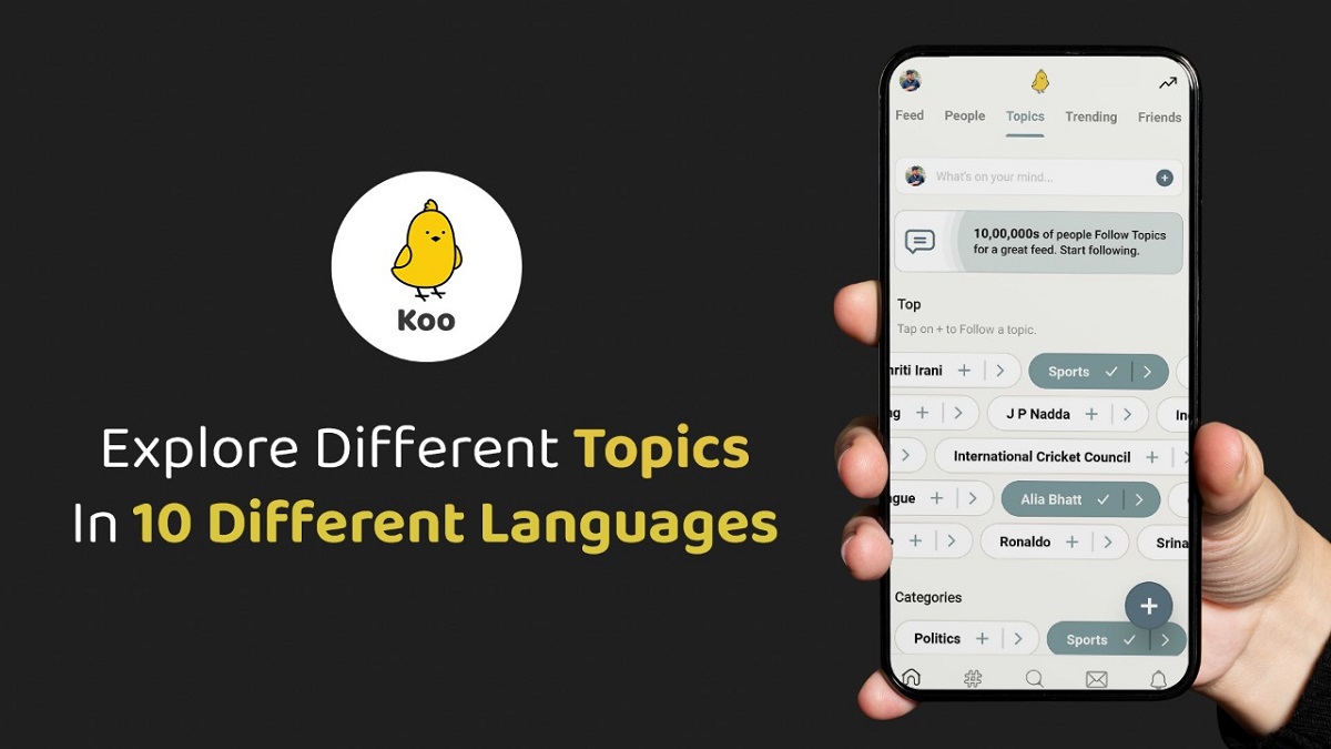 Koo Is The First Social Media Platform To Launch Topics In 10 Languages Nrvb