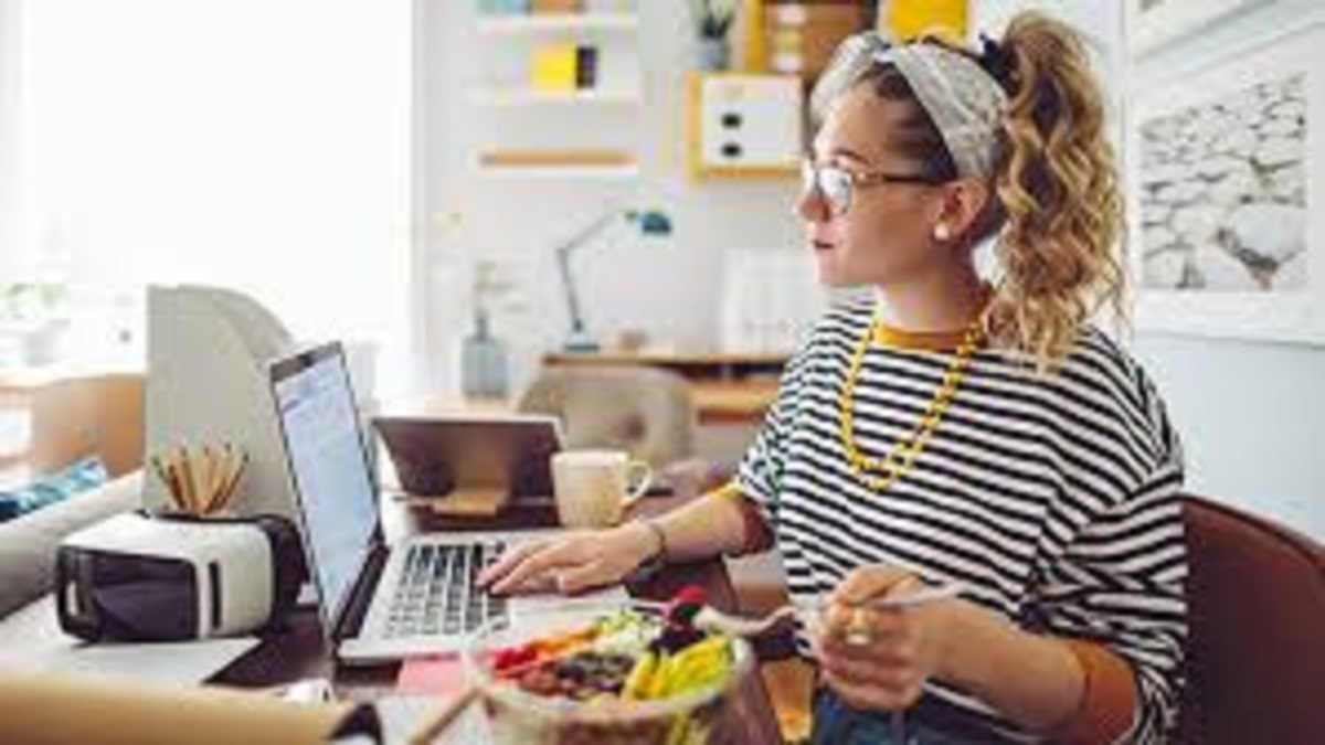 Working From Home Then Place The Laptop In The Direction Nrrd