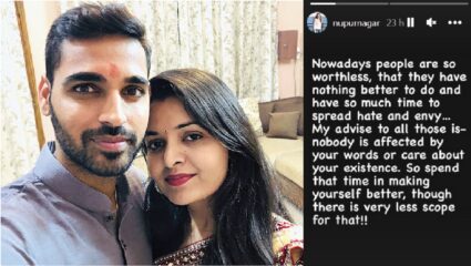 भुवनेश्वर कुमारची पत्नी  ट्रोलर्सवर भडकली