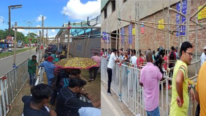 क्रिकेट सामन्याच्या तिकीट खरेदीसाठी आलेले चाहते बीसीसीआयवर भडकले