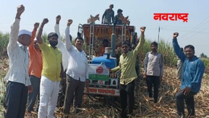 चांडोली- पिंपळगावात ऊसतोड बंद; स्वाभिमानी शेतकरी संघटनेचे आंदोलन