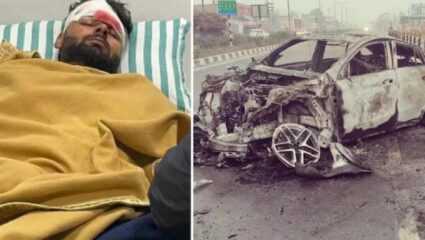 संतापजनक! अपघातानंतर रस्त्यावर पडुन होता ऋषभ पंत, कुणी गाडीतून पडलेले पैसे उचलत होतं तर कुणी व्हिडिओ काढत होतं