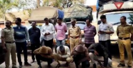 रेशनिंगच्या काळ्या बाजाराचा पर्दाफाश; स्थानिक गुन्हे अन्वेषण पथकाकडून चौघांसह तीन टेम्पो धान्य पकडले