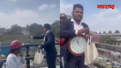 अरे काय हे ? एकानं फ्लाय ओव्हरवरुन भिरकावल्या दहाच्या नोटा, नोटा जमा करण्यासाठी ही गर्दी.. लोकं गाड्या थांबवून मागू लागले पैसे