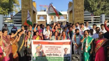 नितेश राणेंच्या विरोधात राष्ट्रवादीचे आंदोलन; घोषणाबाजी करत केला निषेध