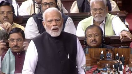 पंतप्रधान नरेंद्र मोदी भाषणासाठी उभे राहिल्यावर विरोधकांचा राज्यसभेत गदारोळ, ‘मोदी अदानी भाई भाई’ अशी घोषणाबाजी