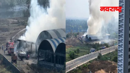 बारावे ट्रान्स्फर स्टेशन येथील आगीच्या धुरामुळे परिसरातील नागरिकांना श्वसनास त्रास, परिस्थिती गंभीर