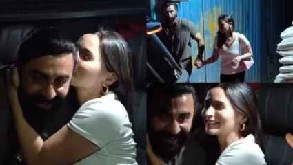 रणबीरचे चुंबन घेताना लाजली आलिया भट्ट, व्हिडिओ सोशल मीडियावर व्हायरल