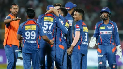 RR Vs LSG सामन्यात उत्कंठावर्धक शेवटच्या षटकात एका कँचने विजयाची माळ लखनऊच्या गळ्यात