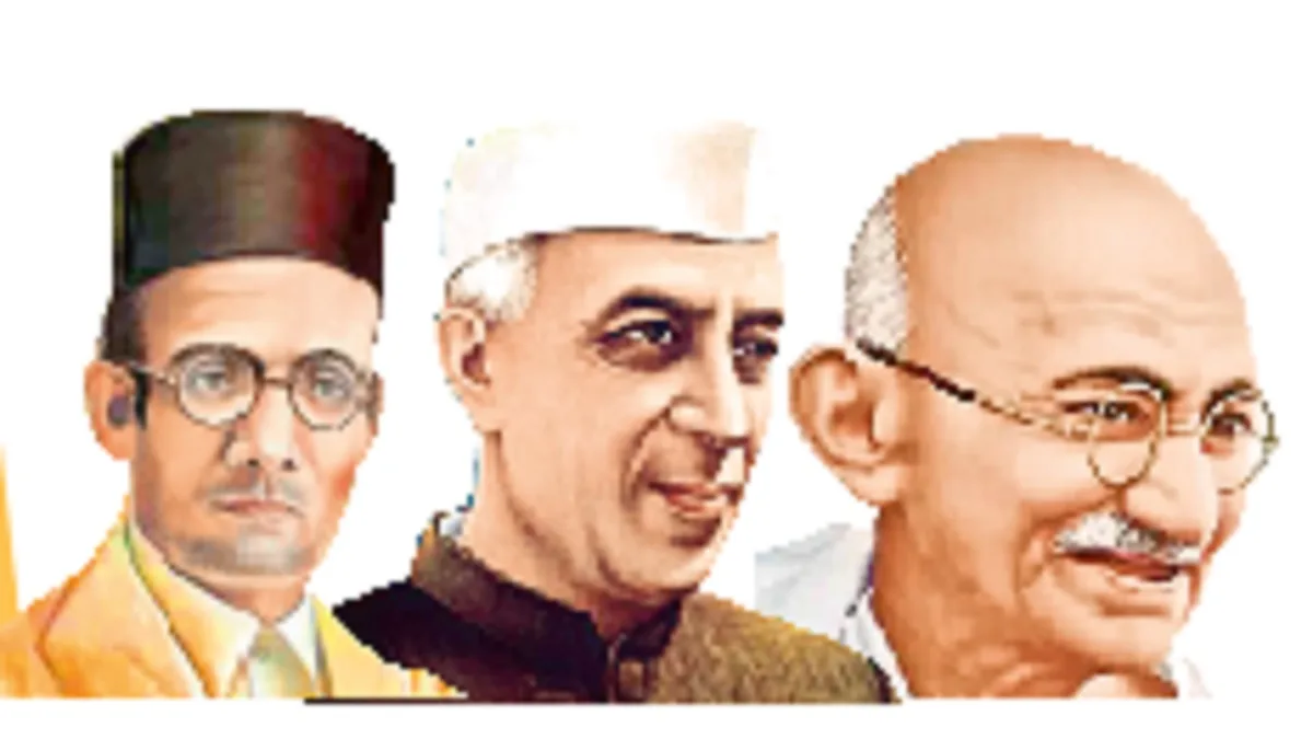 स्वा. सावरकर, पं. नेहरू, म.गांधी व इंग्रज सरकार