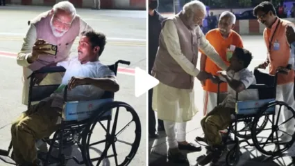 पंतप्रधान मोदींनी दिव्यांग कामगारासोबत घेतला सेल्फी! हा तर Pic Of The Day, नेटकऱ्यांकडून कौतुक