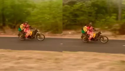आजीबाईंची बाइक रायडिंग तरुणांनाही लाजवेल, व्हिडिओ पाहून सारेच थक्क.. Viral Video