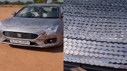 पैसा.. पैसा.. पैसा! गाडीवर चिकटवली 1 रुपयाची नाणी, व्हिडिओ व्हायरल..