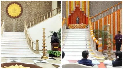 सावरकरांच्या जयंतीसाठी अहिल्यादेवी, सावित्रीबाई फुले यांचे पुतळे हटवल्याने विरोधक आक्रमक; नेतेमंडळी म्हणतात…