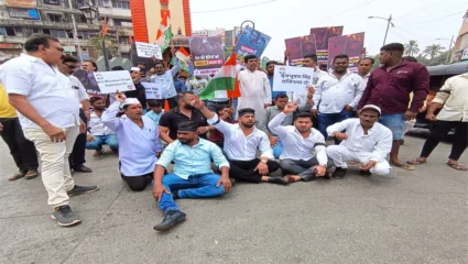 बृजभूषण सिंह यांच्या निषेधार्थ कल्याणमध्ये युवक काँग्रेसचे ठिय्या आंदोलन, अटक करत राजीनामा घेण्याची केली मागणी