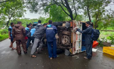 कुसुंबळे- कातळपाडा रोडवर भीषण अपघात; दुचाकीवरील महिला अन् पुरुष दोघे जागीच ठार