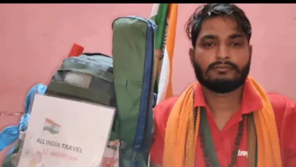 आठ महिन्यांपासून ‘तो’ चालतोय पायी; घ्यायचेय 12 ज्योतिर्लिंगांचे दर्शन