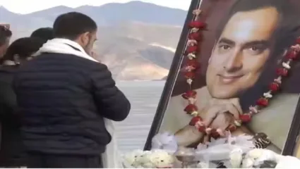 माजी पंतप्रधान राजीव गांधी यांची आज 79 वी जयंती, राहुल गांधी यांनी पॅंगोंग येथे वाहिली श्रद्धांजली!