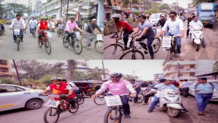 आमदार गणपत गायकवाड यांच्या माध्यमातून क्षयरोग जनजागृतीसाठी भव्य सायकल रॅली!