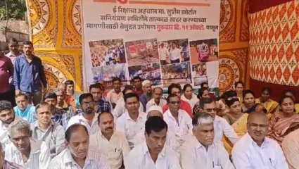 रिक्षा चालकांचे बेमुदत उपोषण सुरु, ई रिक्षा समर्थनार्थ माथेरानकर एकवटले…