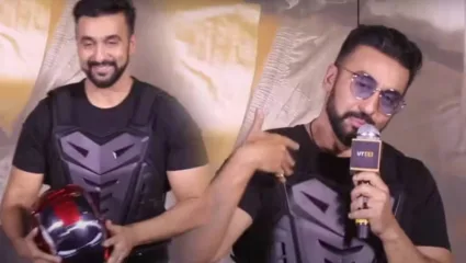 ‘UT 69’ च्या ट्रेलर लाँचला राज कुंद्राने काढला मास्क, स्वत:ची बाजू मांडताना कोसळलं रडू