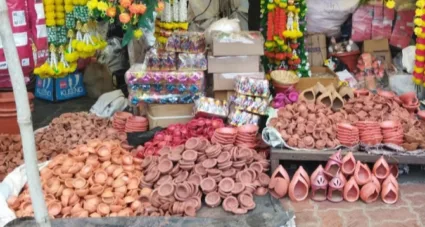 दुकाने सजली, ग्राहकांची पाठ; मंगळवेढ्यात दिवाळी खरेदीवर दुष्काळाचे सावट