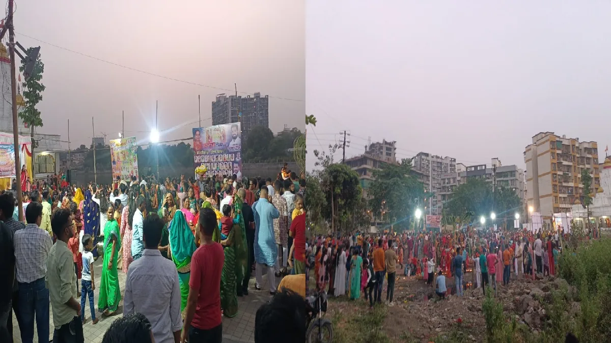 कल्याणात छटपुजेसाठी भाविक वर्गाची नदी, तलावा काठी मांदियाळी