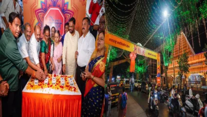 श्री गणेश मंदिर देवस्थान परिसर शतक महोत्सवी वर्षी उजळला, मनसे आमदार राजू पाटील यांच्या वतीने विद्युत रोषणाई
