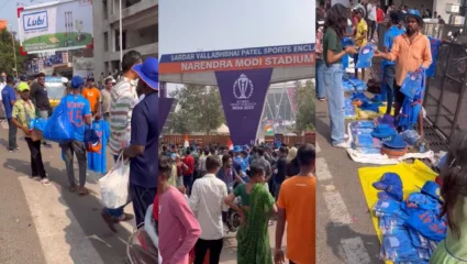 भारत-ऑस्ट्रेलिया फायनल मॅचच्या एक दिवस आधी, स्टेडियमबाहेर प्रचंड गर्दी