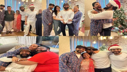 विकी कौशलने अंगद बेदी आणि सनी कौशल सोबत केला पंजाबी फ्लेवरने ख्रिसमस साजरा