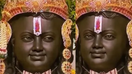 अयोध्येतील रामांचे डोळे मिचकले; AI च्या मदतीने केलेला व्हिडिओ व्हायरल