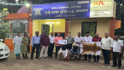 पटेरी वाघ सदृश्य कातडी, पिस्तूल, जिवंत काडतूसाची तस्करी करणाऱ्या दोघांना कल्याण क्राईम ब्रांचने ठोकल्या बेड्या