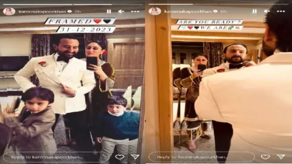 करीना कपूरने पती सैफ अली खान आणि दोन्ही मुलांसह नवीन वर्षाचे केले स्वागत