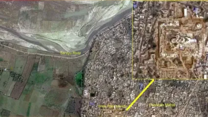 अवकाशातून असं दिसतं अयोध्येचं भव्य राम मंदिर, इस्रोने केले फोटो शेअर
