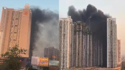 शहाडमधील गगनचुंबी इमारत परिसरात आगीमुळे धुराचे लोट