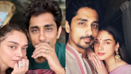 अभिनेत्री अदिती राव हैदरी आणि सिद्धार्थने गुपचूप उरकला साखरपुडा, फोटो व्हायरल