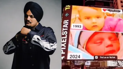 टाइम्स स्क्वेअर बिलबोर्डवर सिद्धू मूसेवालाच्या धाकट्या भावाचा फोटो प्रदर्शित